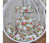 Hanging Swing Egg Chair Cushion Cover Patio Large Round Papasan Pad Detachable Garden Lounger Cushion Cover  (No Filling)
