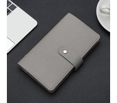 96 Bits Solid Color Card Bag Savings Challenge Book Money Saving Binder Book PU Leather Card Bag Multi-card Slot Card Pocket
