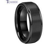 Dropshipping  anillo de boda de acero inoxidable de 8mm para hombres y mujeres  joyería de regalo para la vida diaria  ajuste cómodo cepillado biselado ranurado