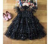 Rainbow Princess Dress with Sequins for Girl, Unicorn Costume of 3, 6 and 8 Years, Party Cake Clothes, Summer Novelty