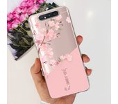 For Samsung Galaxy A80 Case SM-A805F Cover Fashion Flower Letters Clear Soft Silicone Phone Cases For Samsung A 80 A90 4G Bumper
