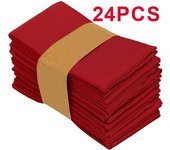 Set Of 6/12/24 40x40cm Table Cloth Napkins Durable Polyester Thicken Placemat Reusable for Kitchen Dining  Wedding Decoration