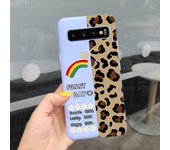 For Samsung S10+ S10E S10 Cover Liquid Silicone Cow Print Lovely Case Back Shell Fundas For Galaxy S10 Plus S 10 Soft Matte Capa