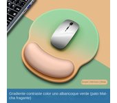 Alfombrilla de Ratón Ergonómica con Reposamuñecas Gel Dúo, Para Ratón Láser y Óptico, Alfombrilla Antideslizante