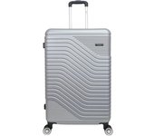 Maleta de Viaje Barata Grande Benzi BZ5747 Gris Plata de 76 X 47 X 27 cm y 3,8 Kg. Equipaje con 4 Ruedas giratorias 360º y Cerra