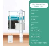 Silent Fish Tank Filter Box Wall-mounted 3 in 1 Waterfall Oxygen Water Filter Adjustable Water Flow External