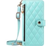 Crossbody Strap Case For Samsung Galaxy Note 20 Ultra 10 Pro 9 8 M23 M32 M56 S25 S24 S20 FE S10 Plus Multi-Card Slot Wallet Leather Phone Cover Zipper Handbag Purse