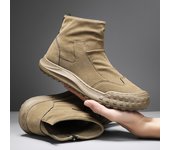 Botas de cuero para hombres Casual Zapatos altos para hombres Botas Martin impermeables resistentes a las manchas