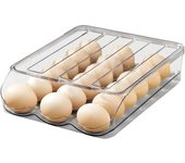 Refrigerator Egg Holder, Automatic Rolling Egg Storage Container