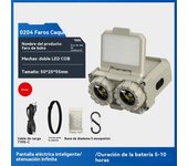 linterna frontal recargable inducción LED al aire libre pesca multifunción Portátil carpa camping