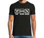 comer kayak de sueño,Camiseta de Pádel Divertido, ropa para exteriores