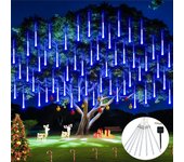 Solar Meteor Shower Rain Lights 8 Tube 96 LEDs Led Falling Rain Fairy String Light for Xmas Tree Wedding Party Decoration