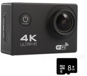 Action Camera Ultra HD 4K / 30fps WiFi 2.0" 140D Underwater Waterproof Cam Helmet Vedio Go Sport Pro