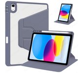 Tablet 360 Rotation Case for iPad 10th Generation 2022 10.9 inch with Pencil Slot Horizontal/Vertical Stand Clear