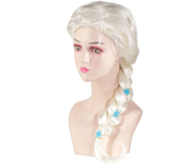 Anna Cosplay Wig Princess Braided Long Brown Wavy Heat Resistant Synthetic Hair Anime Elsa Dress Up Cosplay Halloween Party Wigs
