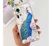 For Oppo Reno11 CPH2599 Case Reno8 T 4G CPH2599 Cover Soft TPU Clear Silicone Bumper Flower Women Fashion Coques Capa Reno 11 5G