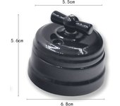 Interruptor de perilla de cerámica de pared negra, enchufes eléctricos de la UE, asiento fijo, Base de madera, salida de la UE de alta calidad