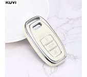 Plating TPU Car Key Case Cover Shell Fob For Audi A1 A3 8P A4 A5 A6 C7 A7 S3 S7 S8 R8 Q2 Q3 Q5 Q7 Q8 SQ5 TT RS3 RS6 Accessories