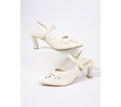 Heel New Fashion Pointed Sandals Backless Soft  Hollow Out Closed Toe  Heels for Women