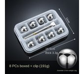 304 Stainless Steel Ice Cubes Hot Sale Food Grade 25mm Metal Ice Ball Reusable Sphere Round Ice Hockey Puck Home Supplies