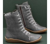 Botas de piel natural para la pantorrilla Botas de trabajo cómodas y suaves para mujer hechas a mano