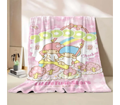 Little Twin Stars Rainbow Blanket Plush Fluffy Soft Blanket 4 Season Warm Flannel Noon Break Children Blanket Gift