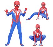Kids Spider-man Ps4 Insomniac Games Boys Bodysuit Halloween Cosplay Jumpsuit Party Costume Zentai Suit