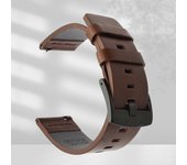 20mm 22mm Quick release Leather Strap for Samsung Galaxy Watch 3 Active2 40 44mm huawei watch gt 2 WatchBand 18 24mm Band