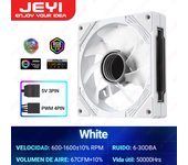JEYI ARGB Fan 120mm PC Cooling Fans Computer Fan Ultra Silent Heatsink with 4PIN PWM, 5V 3PIN ARGB Addressable SYNC/RC Port
