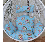 Hanging Swing Egg Chair Cushion Cover Patio Large Round Papasan Pad Detachable Garden Lounger Cushion Cover  (No Filling)
