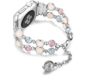 Correas De Perlas Luminosas Para Apple Watch Series, Correas De Joyas Luminosas Telescópicas De Perlas iWatch Series