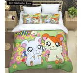 3D Printing Cartoon Lovely Hamtaro Bedding Set Duvet Cover Pillow Set Birthday Gift Children quilt cover Bedding Home Textiles