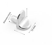 20pcs 5mm L - Shaped Shelf Support Studs: Fix Wooden/Glass Boards in Cabinets, Ideal Furniture Bracket Holders