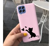 For Samsung Glaxy M33 5G Case SM-M336B Matte Soft Silicone Back Cover On Funda Samsung M33 M 33 Dinosaur Cute Cat Bumper Etui