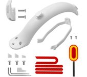 Durable Scooter Mudguard for Xiaomi Mijia M365 M187 Pro Electric Scooter Tire Splash Fender with Rear Taillight Back Guard