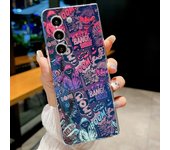 Luz azul Lindo Moda Carcasa del teléfono móvil Galaxy Z Fold 5, Z Fold 4, Z Fold 3, Funda protectora