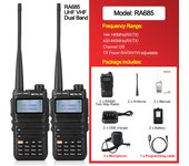 Retevis RA685 Walkie Talkie Ham Two-way Radio Stations Long Range Walkie-talkies Profesional UHF VHF USB Type C Charger 5W CHIRP