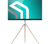 Television de 32 a 65 Pulgadas - Pie Televisor Universal con Peso de hasta 35 kg - Soporte de Pie para TV con VESA 100x100-400x400 mm/Soporte Giratorio TV de Madera