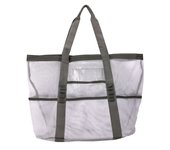 Women's Transparent Mesh Shopping Totes Fashion Light and Versatile Large-capacity Portable Handbag Beach Mesh Bag Shoulder Bag
