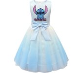 Disfraz de Lilo Stitch para niñas, vestido plisado de dibujos animados, falda de princesa, regalos de fiesta