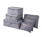 Bolsas organizadoras de Maletas, 6 Piezas, impermeables, incluye 3 Cudos de Embalaje, 3 Bolsas de Compresión
