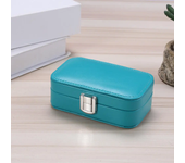 Joyero de Color Macaron para niñas, exquisito estuche de joyería portátil con cremallera, caja de almacenamiento de pendientes, anillo, collar y pulsera