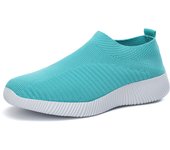 Zapatos para caminar para mujer, zapatillas de calcetín a la moda, mocasines cómodos y transpirables, zapatos informales antideslizantes