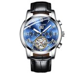 Popular automático impermeable reloj mecánico de los hombres de acero inoxidable hueco reloj de los hombres multifuncional luminoso tendencia reloj