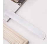 Solid Color PU Pencil Bags Lightweight PU Leather Large Capacity Pen Holder Pencil Case Office Supplies