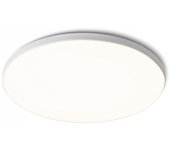 Plafón LED de Techo Moderno 18W 2050LM GOECO, 4000K Luz Blanca Neutra, ABS, Iluminación Interior Baño, Dormitorio, 23*23*5 CM