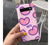 For Samsung S10+ S10E S10 Cover Liquid Silicone Cow Print Lovely Case Back Shell Fundas For Galaxy S10 Plus S 10 Soft Matte Capa