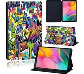 For Samsung Galaxy Tab A8 10.5/A7 Lite 8.7/A7 10.4/A A6 10.1/A 8.0/10.1/10.5 Inch Graffiti Art Pattern Leather Tablet Stand Case
