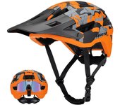 Bicicleta de Montaña con Visera - Tecnología Doble Inmould Casco MTB Ciclismo Ligero para Adultos CE Certificado Ajustable