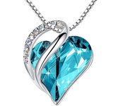 Heart-shaped emerald green crystal necklace pendant with zircon embellishments, perfect for women, Valentine's Day gifts